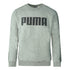 Puma Velvet Taped Logo Grey Sweatshirt - Nova Clothing